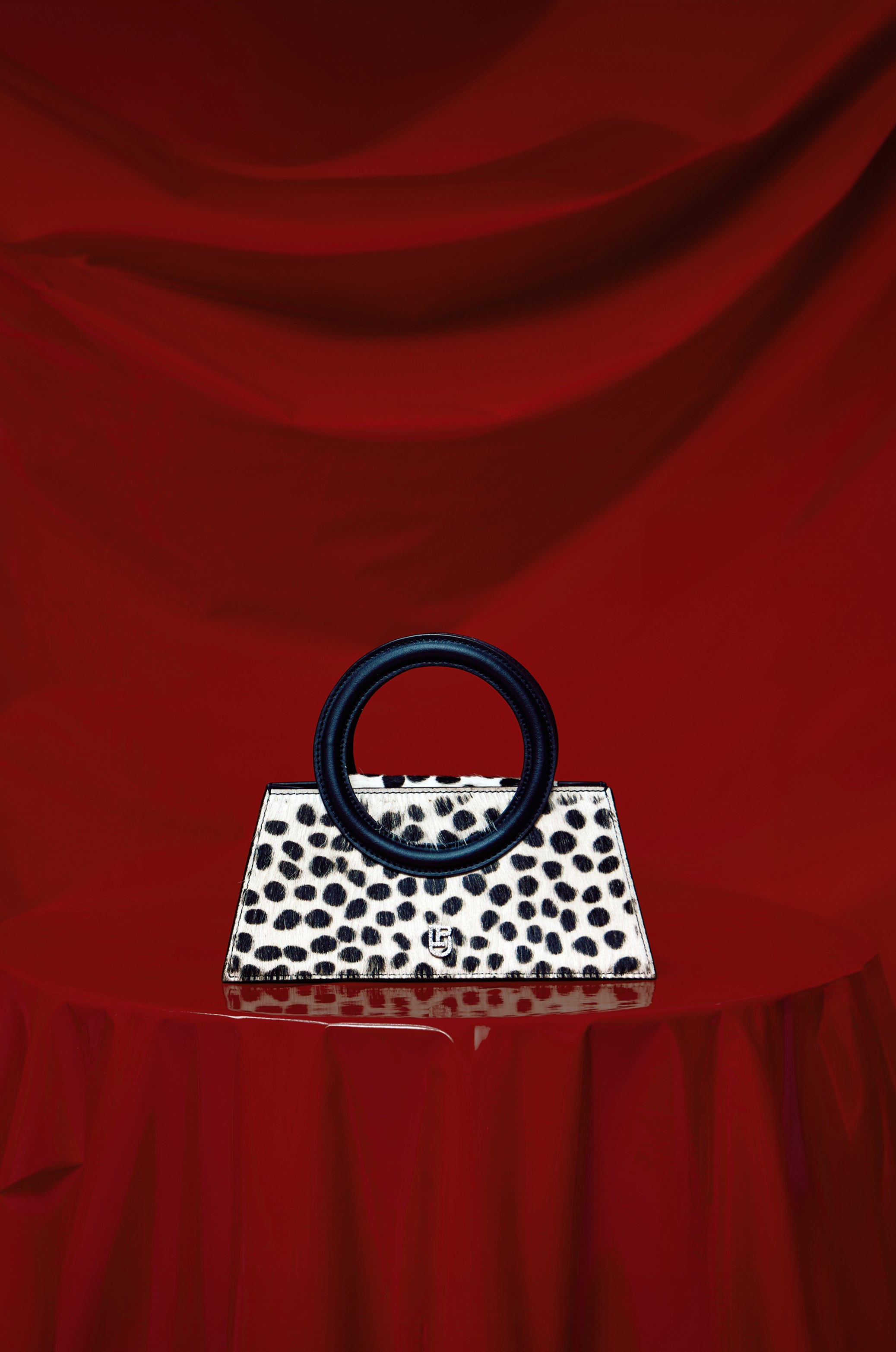 Black and Red Mini Pixie Zebra Bag