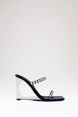 Black Lucas Mirror Heels