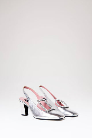 Silver Aster Slingbacks