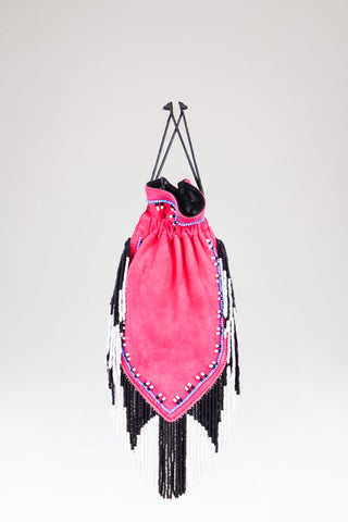 Red Fringy Folk Geometry