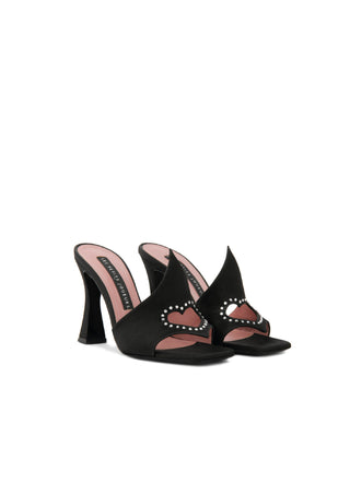 Black Jerry Heart Sandal