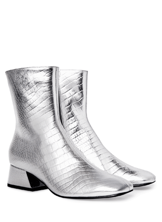 Silver Mini Farley Ankle Boots
