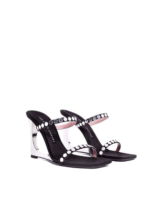 Black Lucas Mirror Heels