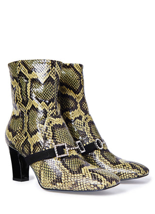 Green Snake Mauve Patent Boot