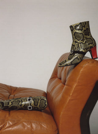 Green Snake Mauve Patent Boot