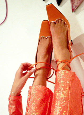 Orange Taya Slingback Pump