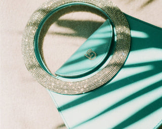 Tiffany Satin Trapezio Crystal Bag
