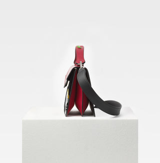 Black and Red Mini Pixie Zebra Bag