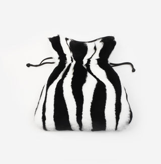 Black and White Big Trilly Fur Bag