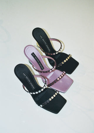 Black Lucas Mirror Heels