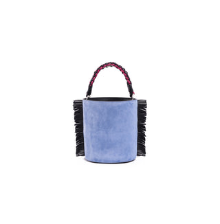Blue Mini Olivia Leather Fringe