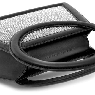 Black Trapezio Crystal Bag