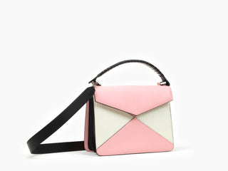 Pink & White Canneté Pixie Bag
